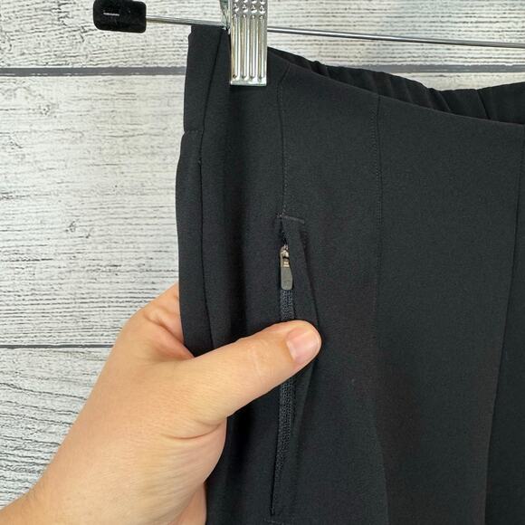 Ministry Of Supply Women's Black Swift Satin High Rise Tapered Pants Size 4 - Picture 3 of 8